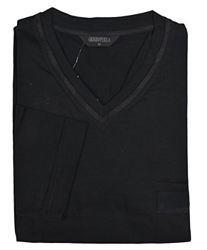 Nero Perla Gray Cotton Pajama Top M