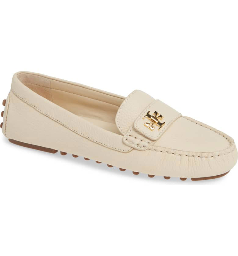 Cream Driving Leather Loafer Ivory 
