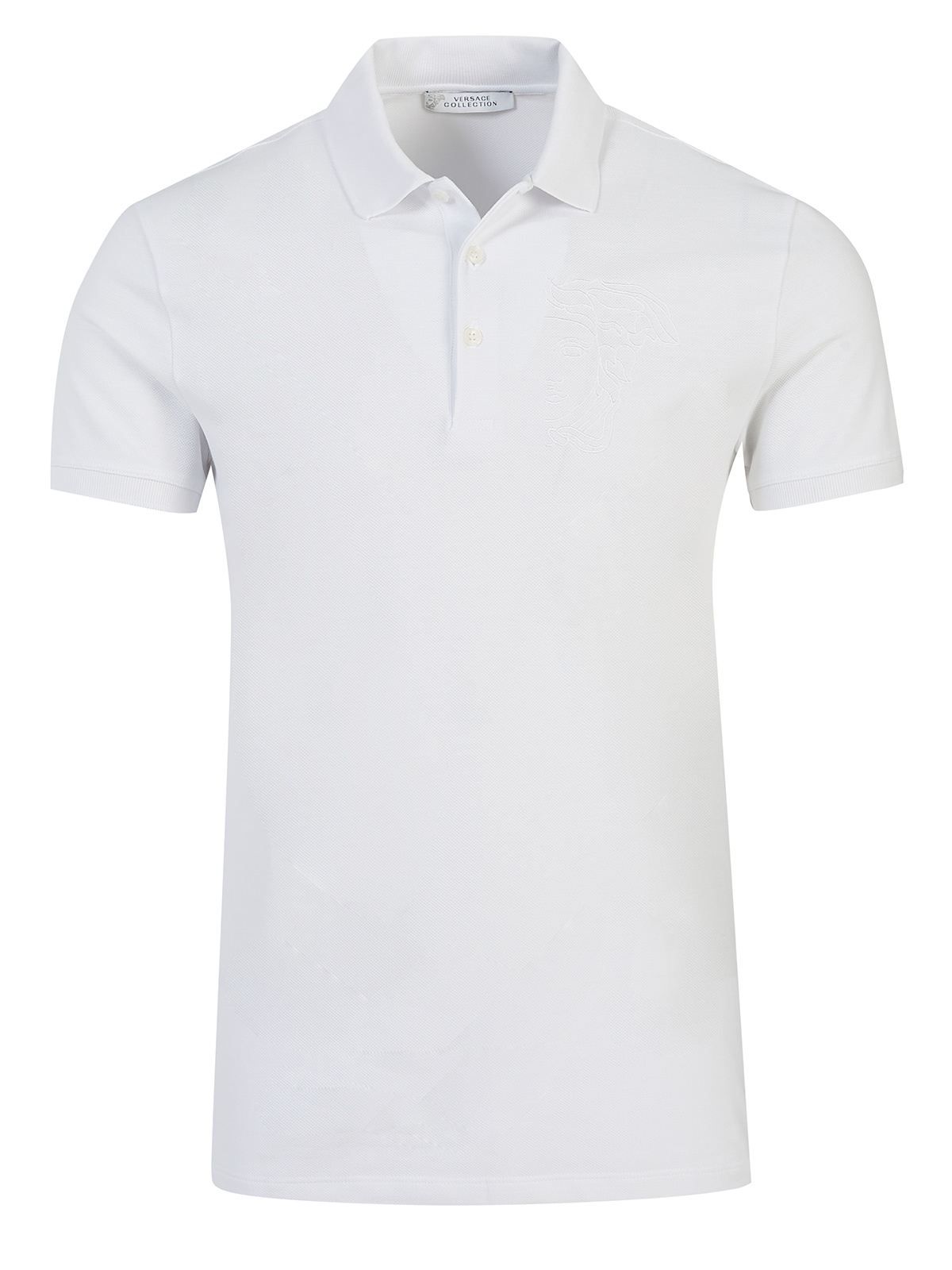 White Pique Polo T-Shirt 