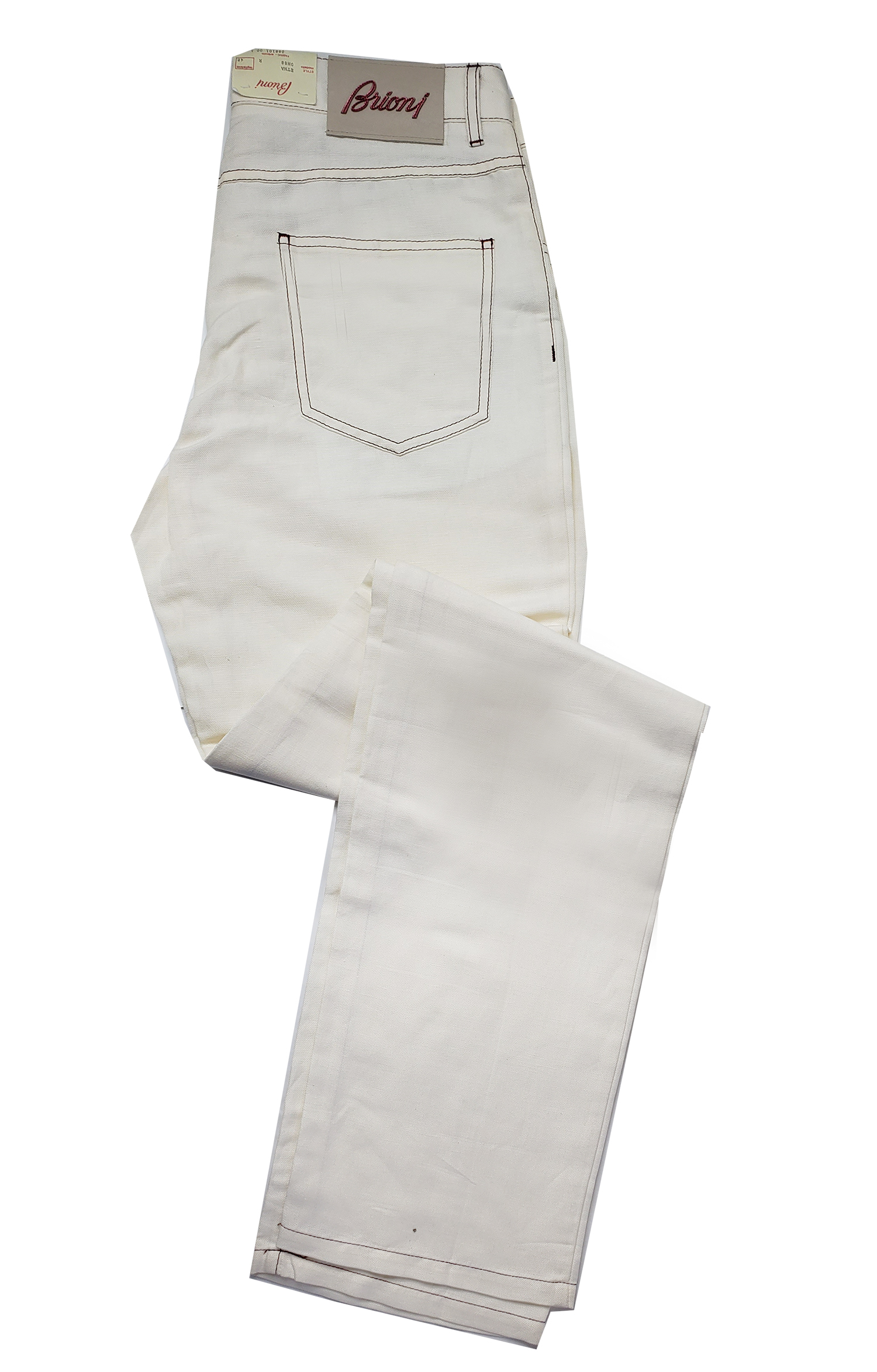 Brioni Mens Beige Portorico Cotton Casual Pants 34