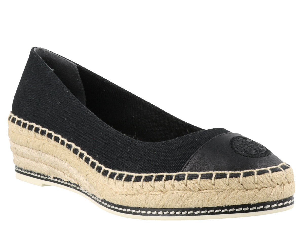 tory burch black espadrille wedges