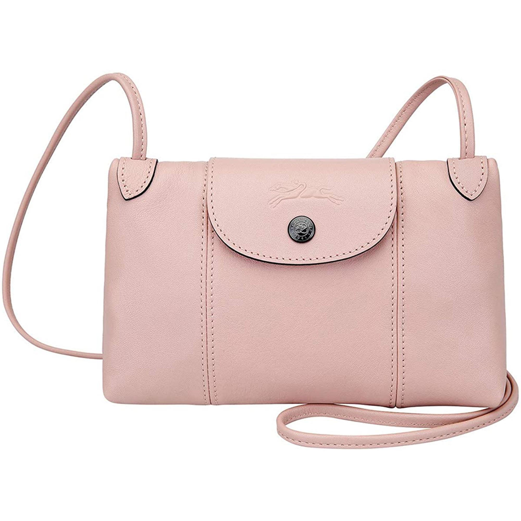 LongChamp Women's Leather Le Pliage Cuir Crossbody Bag Poudre Pink | eBay