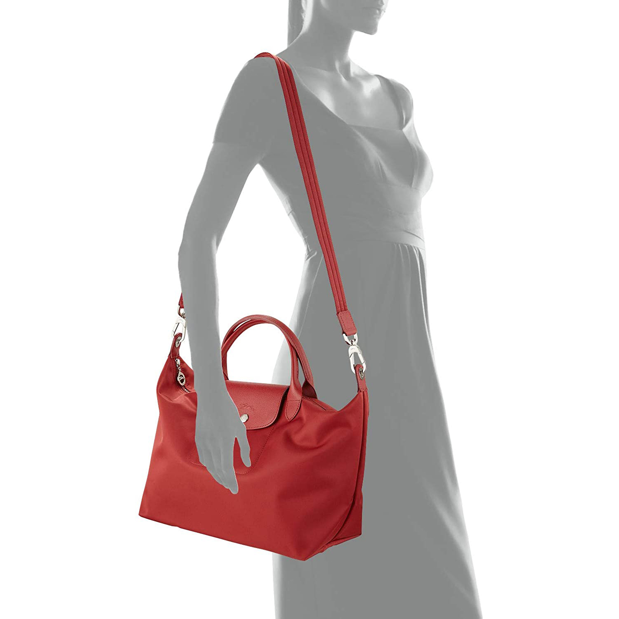 Longchamp Small Le Pliage Neo Nylon Top Handle Bag Red eBay