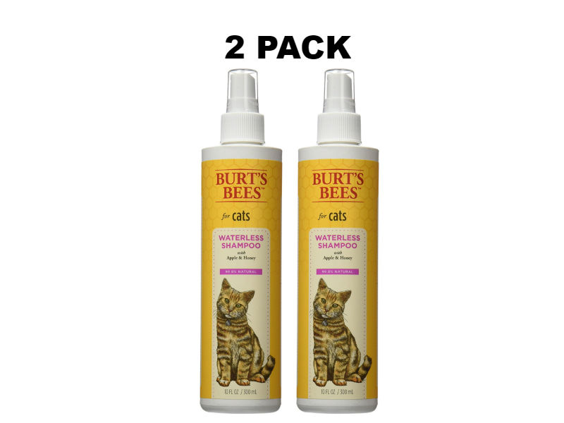 *2 PACK* Burt's Bees for Cats Waterless Spray Shampoo With Apple