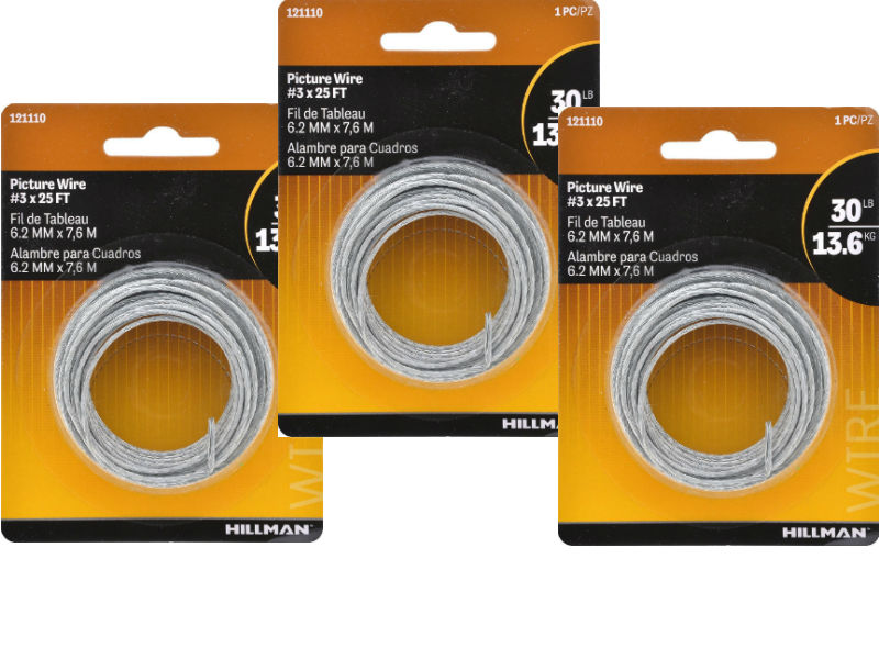 Details About Picture Hanging Wire Easy To Install By The Hillman Group 121110 3 Pack