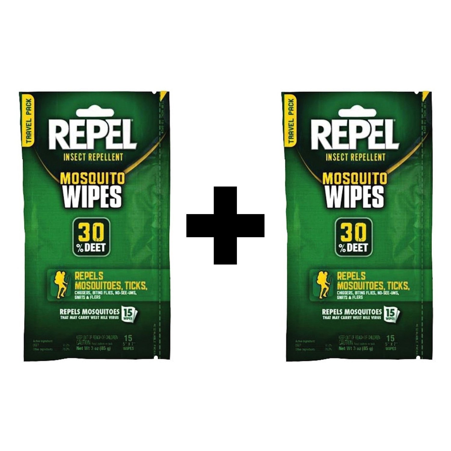 2 X REPEL 94100 Sportsmen 30 Percent Deet Mosquito Repellent Wipes 15   Ae34d281 0fe5 4dfa A61d 7db884f77bd1 